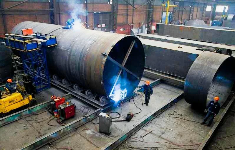CNC 4-roll plate rolling for cement machinery