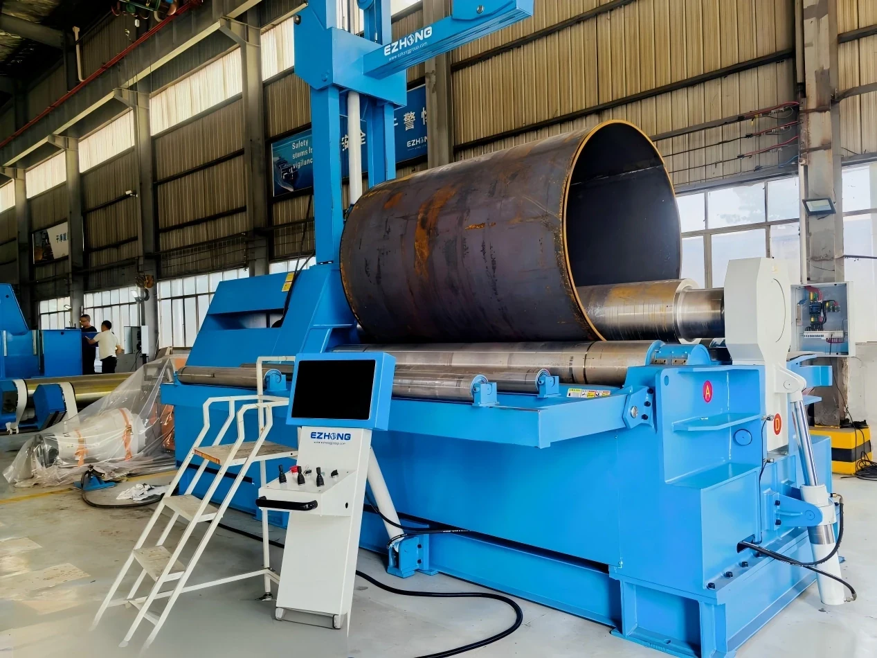 CNC Hydraulic 4-Roll Plate Rolling Machine