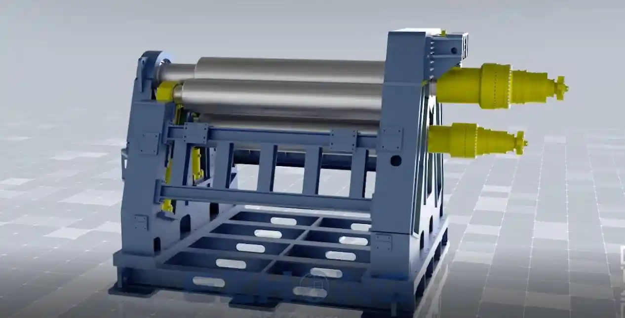 CNC Hydraulic 4-Roll Plate Rolling Machine